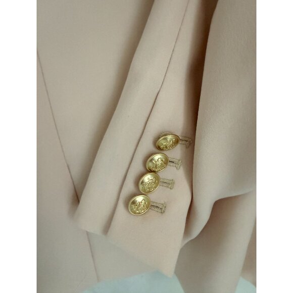 J.Crew Willa Blazer 10T Light Pink Classic Fit Gold Buttons Womens Polyester - Picture 9 of 9